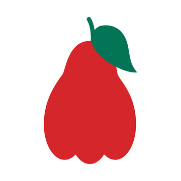 Java apple fruit icon, flat style