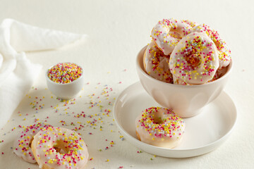 bowl with donuts