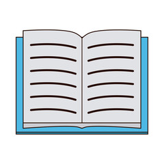 school education open book lesson line and fill style icon