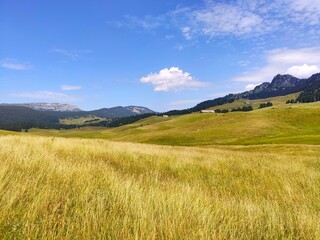mountain landscape with blue sky