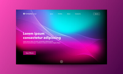 Abstract background website Landing Page. Template for websites, or apps. Modern design. Abstract vector style.