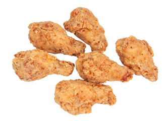 Deep fried wings snacks fastfood isolated on the white