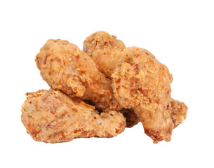 Deep fried wings snacks fastfood isolated on the white