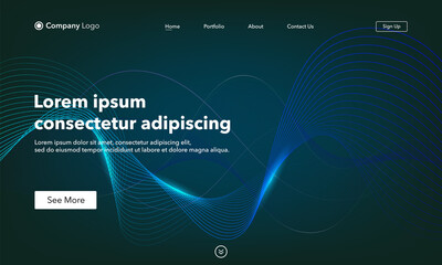 Landing Page. Abstract background website. Template for websites, or apps. Modern design. Abstract vector style