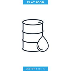 Oil Barrel Icon Vector Design Template