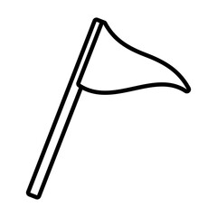 Racing flag line style icon vector design