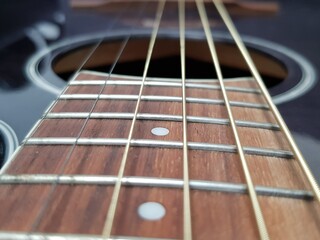 
Acoustic guitar close up