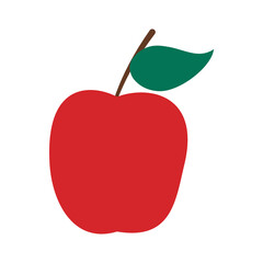 apple fruit icon, flat style