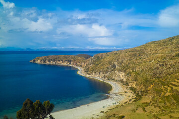 Fototapeta na wymiar Isla del sol bolivia