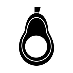 avocado fruit icon, silhouette style