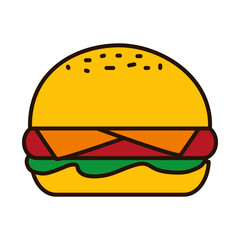 hamburger line and fill style icon vector design