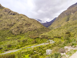 Obraz premium Alpine landscapes of the Andes near Huaraz in Peru
