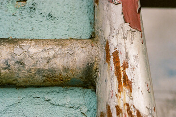 dirty paint and rust trim