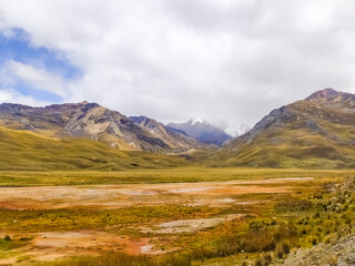 Obraz premium Mountain landscapes of the Andes in Peru near Huaraz