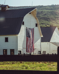 American flag barn © Colby