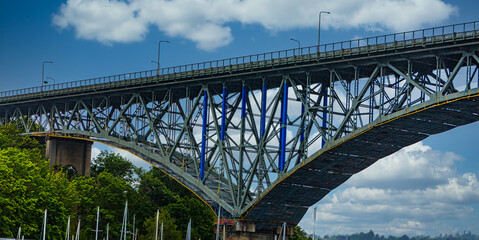 Green Trestle Bridge Over Puget Sound