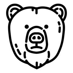 Bear Flat Icon Isolated On White Background