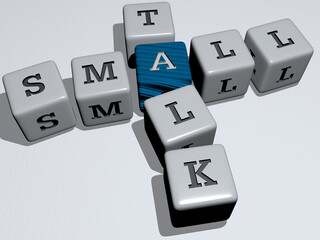 combination of small talk built by cubic letters from the top perspective, excellent for the concept presentation. background and beautiful