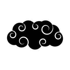 cloud silhouette style icon vector design