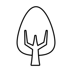 cone shaped tree line style icon vector design