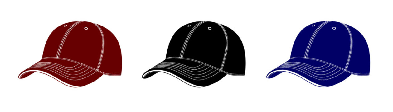 Cap baseball cap in vector.Baseball cap for sports in vector.