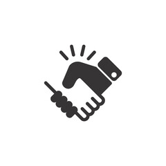 handshake icon vector design illustration eps10