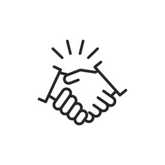 handshake icon vector design illustration