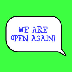 We are open again vector