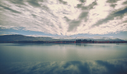 Lake Ruataniwha in Autumn, South Island, New Zealand