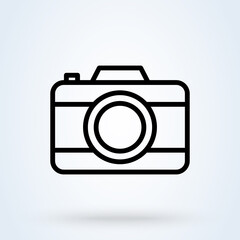 Photo Camera. vector Simple modern icon design illustration.