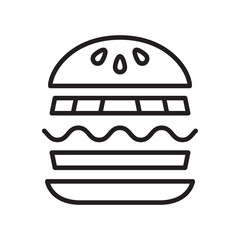 Burger icon vector illustration.