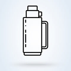 Thermos Bottle. vector Simple modern icon design illustration.