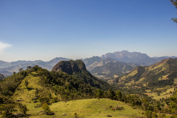 Mountain top of the view known as dragon's head in Freiburg new ( nova friburgo ) in Rio de Janeiro.
