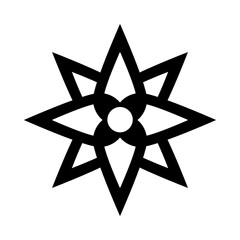 flower ornament silhouette style icon vector design