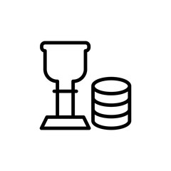 Goblet, golden icon. Simple line, outline vector elements of pirate icons for ui and ux, website or mobile application