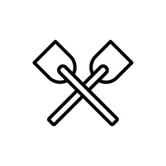 Spades icon. Simple line, outline vector elements of pirate icons for ui and ux, website or mobile application