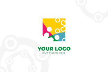 Fototapeta na wymiar Colorful Isolated Community Logo Template
