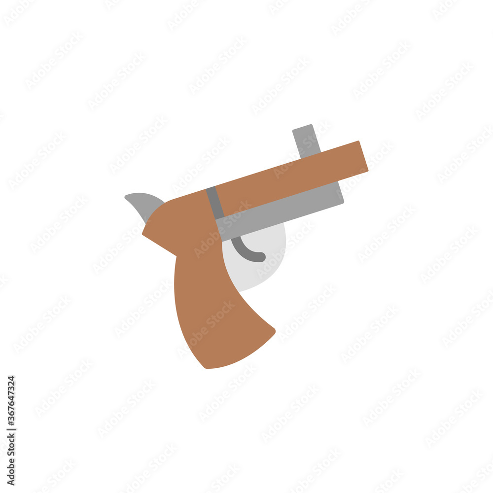 Poster gun, weapon icon. simple color vector elements of pirate icons for ui and ux, website or mobile appl