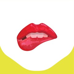 Obraz premium hot red lips