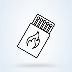 match box. Simple modern icon design illustration.