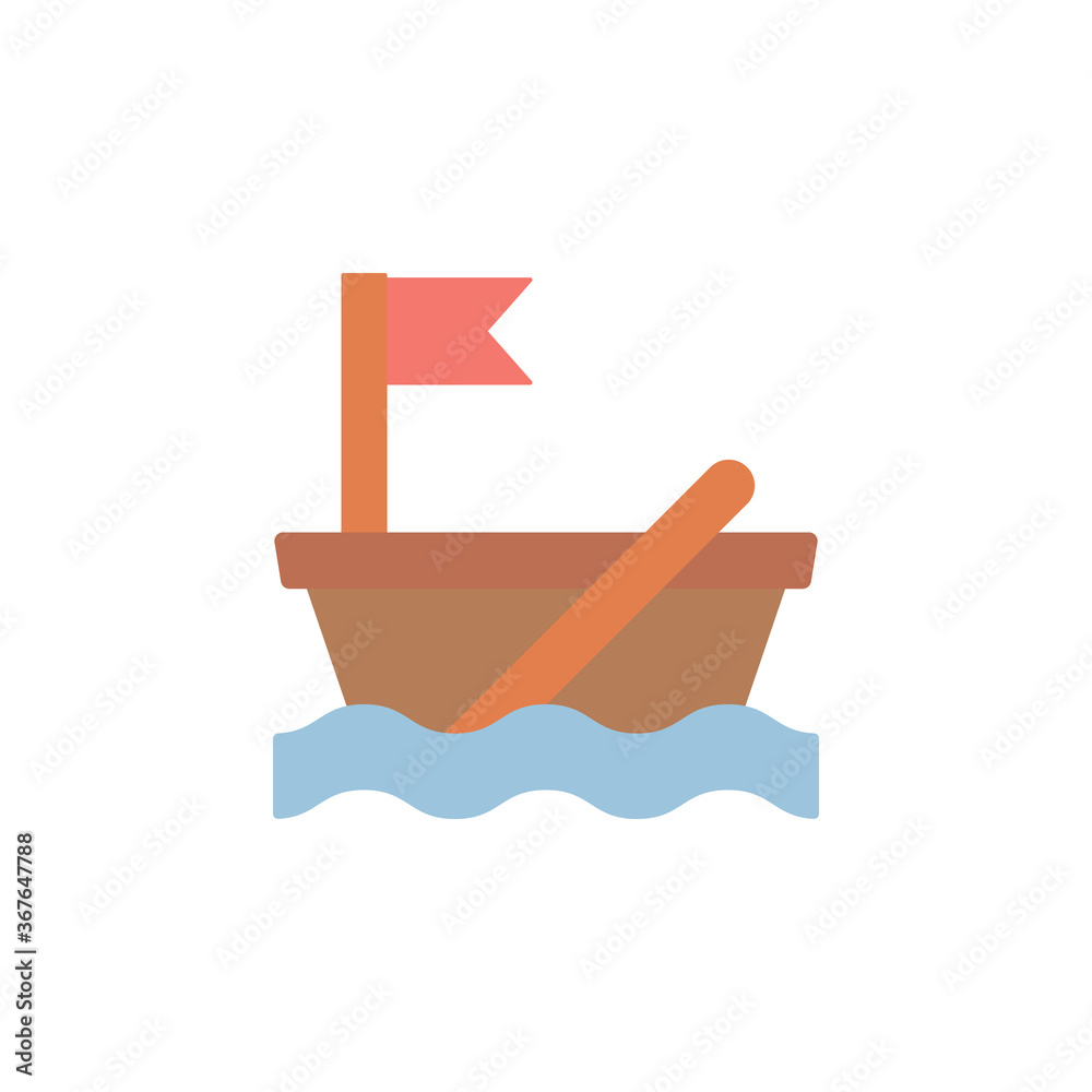 Sticker Boat icon. Simple color vector elements of pirate icons for ui and ux, website or mobile application