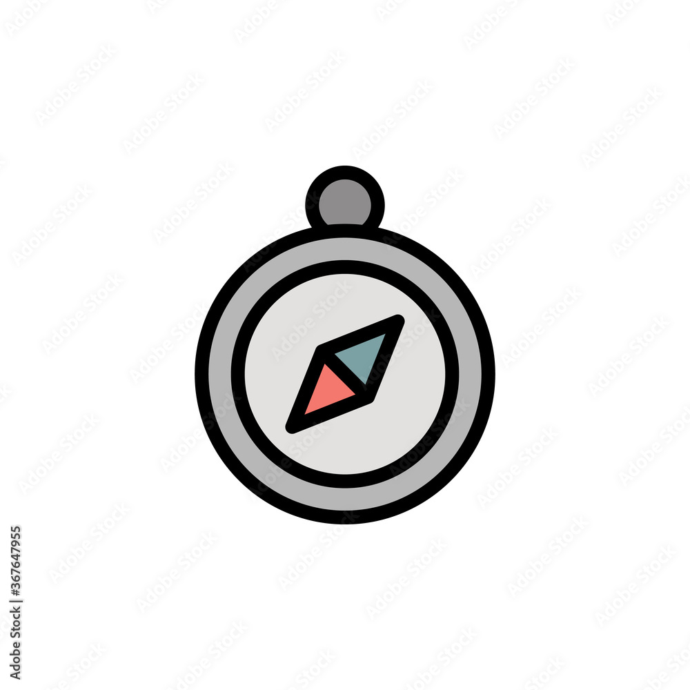 Poster compass icon. simple color with outline vector elements of pirate icons for ui and ux, website or mo