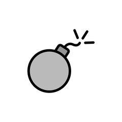 Bomb icon. Simple color with outline vector elements of pirate icons for ui and ux, website or mobile application