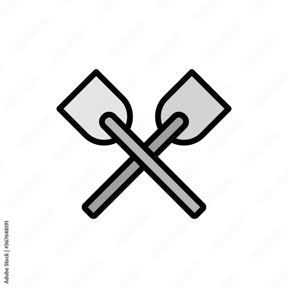 Poster spades icon. simple color with outline vector elements of pirate icons for ui and ux, website or mob