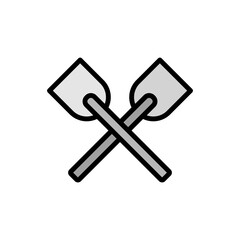 Spades icon. Simple color with outline vector elements of pirate icons for ui and ux, website or mobile application
