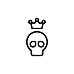 Skull, crown, tattoo icon. Simple line, outline vector elements of tattooing icons for ui and ux, website or mobile application