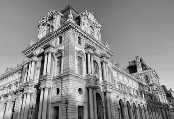 The exterior of a building in France.