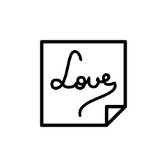Love, tattoo icon. Simple line, outline vector elements of tattooing icons for ui and ux, website or mobile application