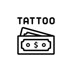 Dollar, money, tattoo icon. Simple line, outline vector elements of tattooing icons for ui and ux, website or mobile application