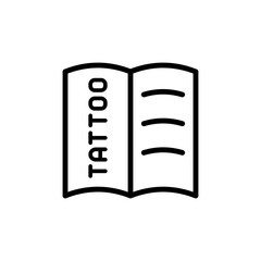 Catalogue, tattoo icon. Simple line, outline vector elements of tattooing icons for ui and ux, website or mobile application